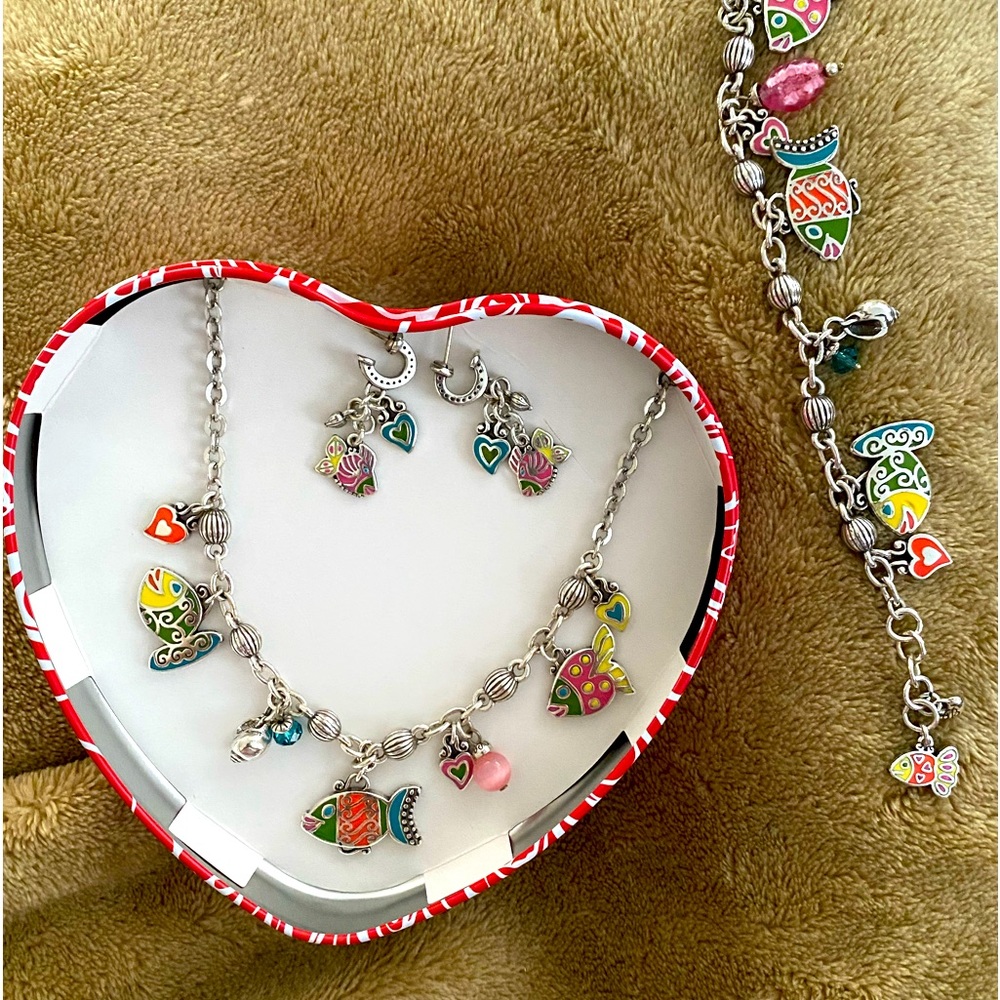 Brighton three piece set of “fish” jewelry